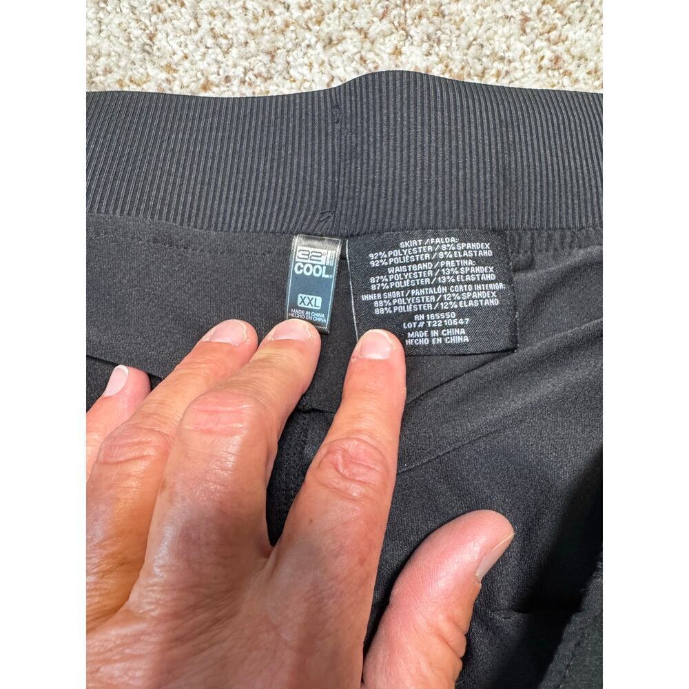 32 degrees skirt/skort,  Lightweight, quick dry, built in shorts, XXL, Black - Picture 4 of 10